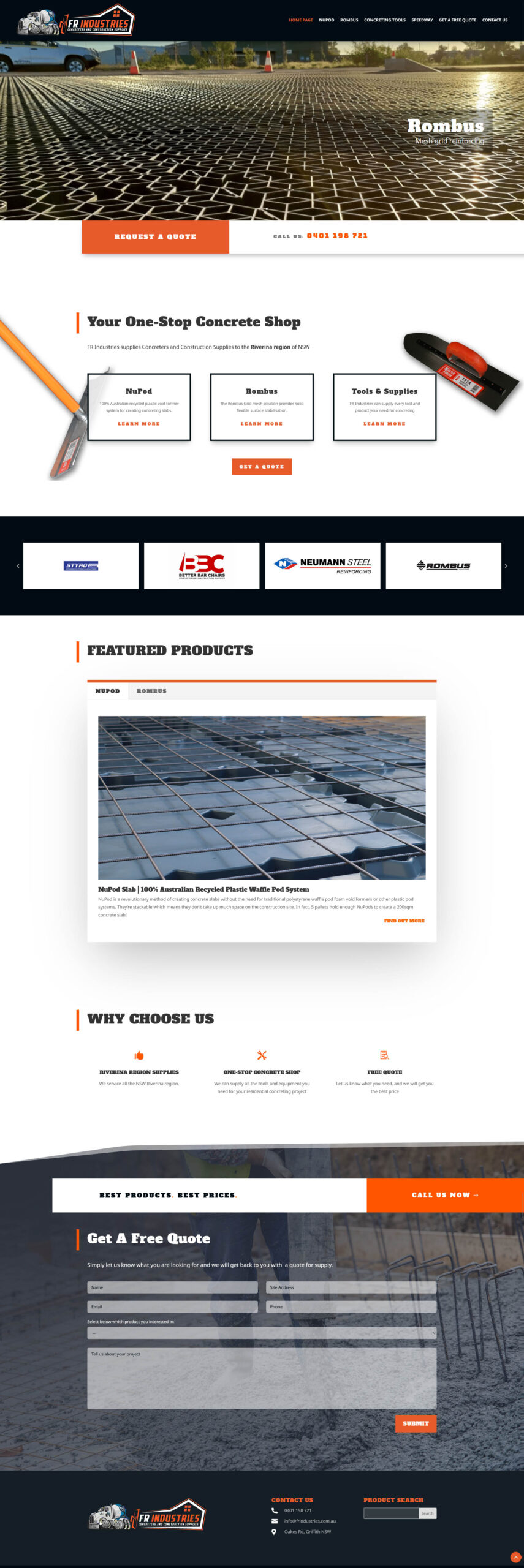 FR Industries website